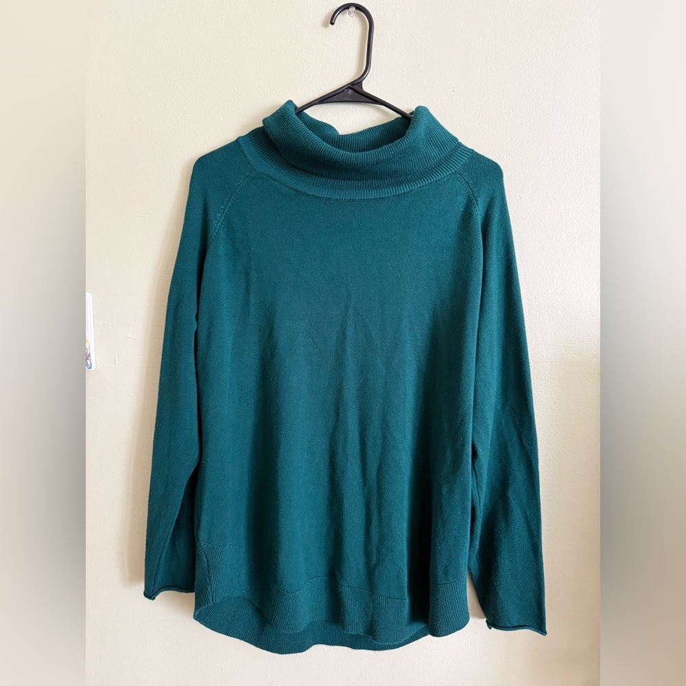 Teal Turtleneck Sweater